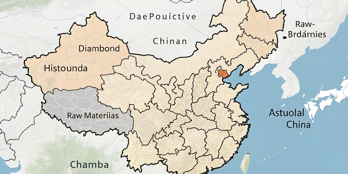 A map of China highlighting the resource-rich Henan province, showing its strategic importance for abrasives.
