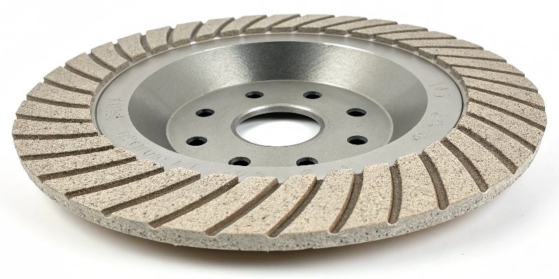 An open structured grinding wheel showing its porous texture