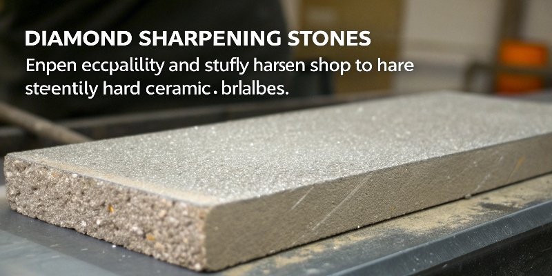 A close-up of a diamond sharpening stone surface