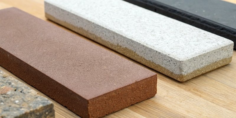 a close-up of different grit sharpening stones