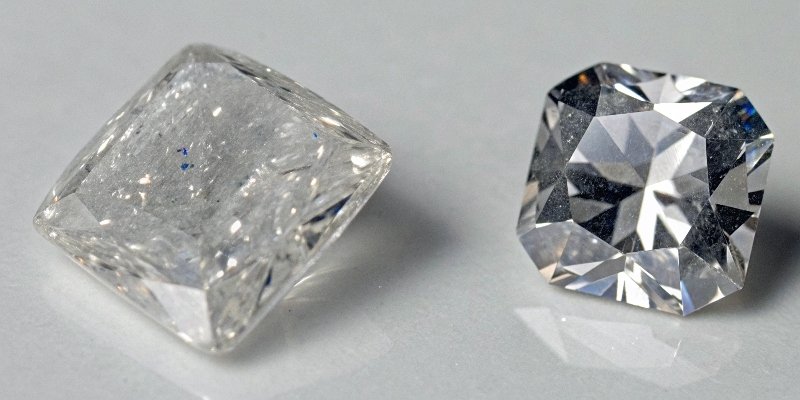 comparison of natural diamond and synthetic diamond crystals