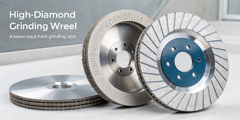 A high-tech diamond grinding wheel next to a heavy-duty corundum grinding wheel